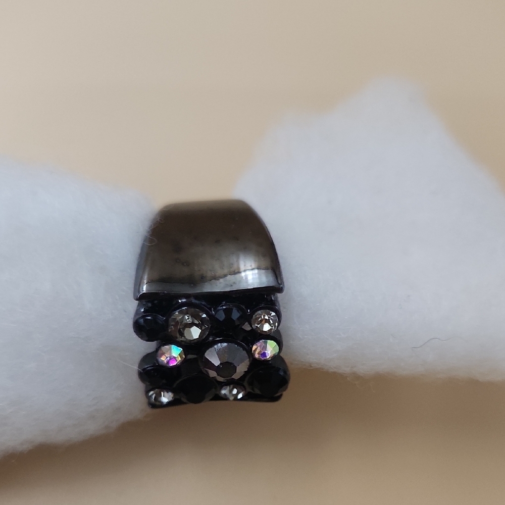 Black And Silver Statement Ring ( Hematite And Ch… - image 4